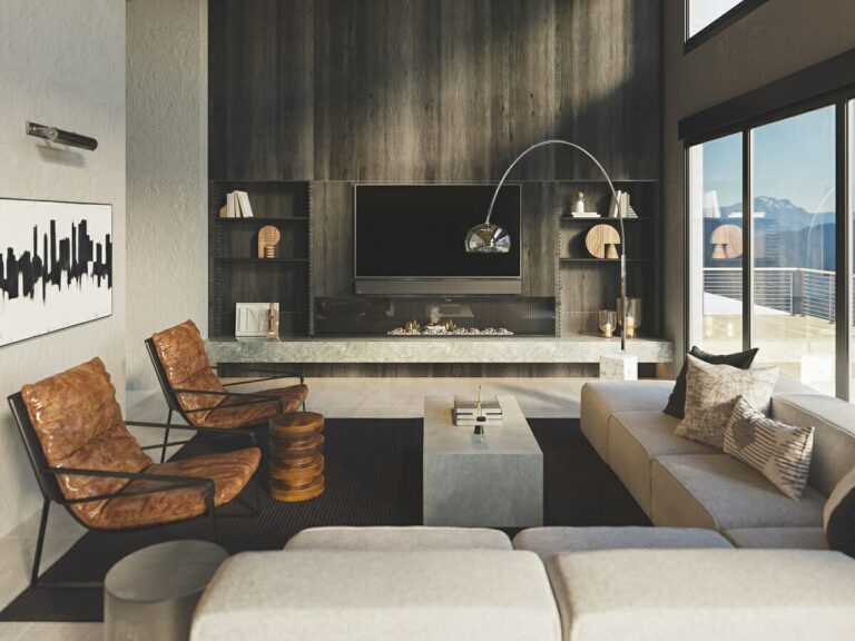 Fall home decor in a contemporary mountain retreat by Darya N